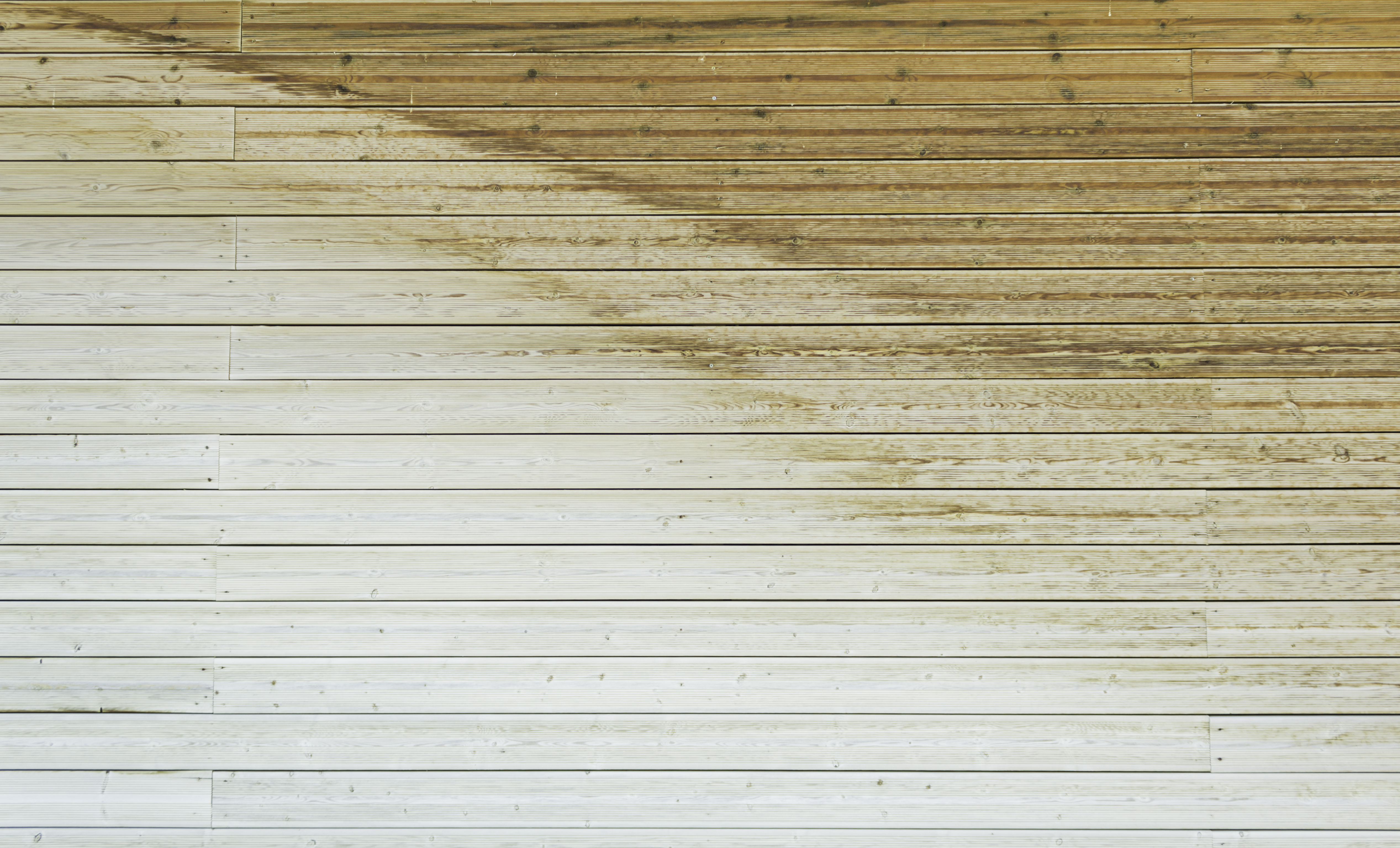 Clean deck boards after washing